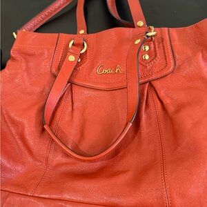 Coach burnt orange Leather Shoulder Bag